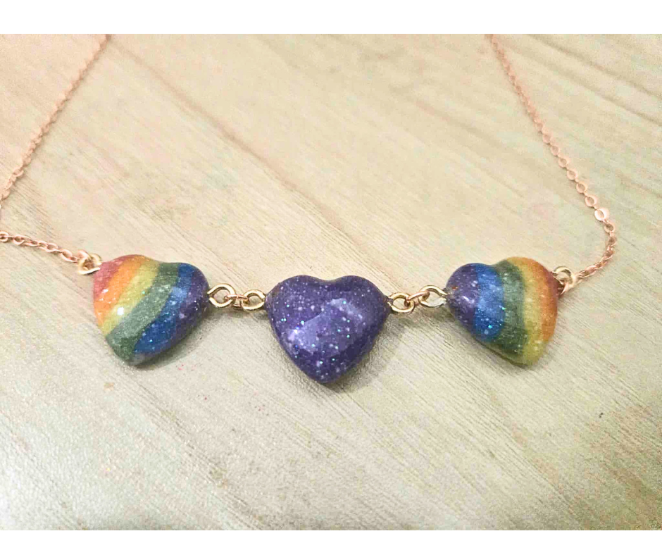 Tripple Floating Heart Necklace