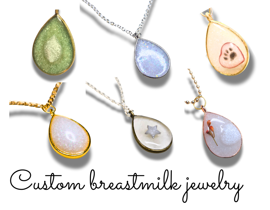 Tear Drop Necklace Pendant for Breastmilk Keepsake