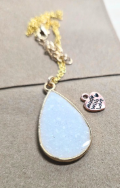 Tear Drop Necklace Pendant for Breastmilk Keepsake